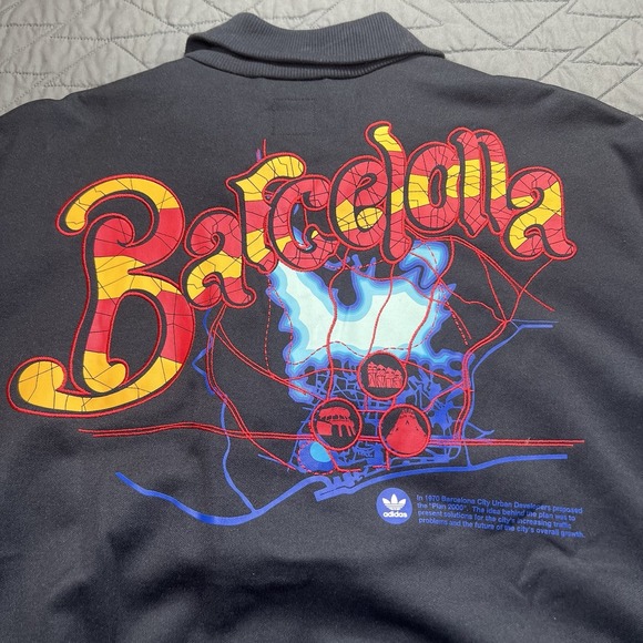 Vintage Adidas Barcelona City Series 2006 Track Jacket Large Y2K Embroidered NWT - Picture 1 of 13